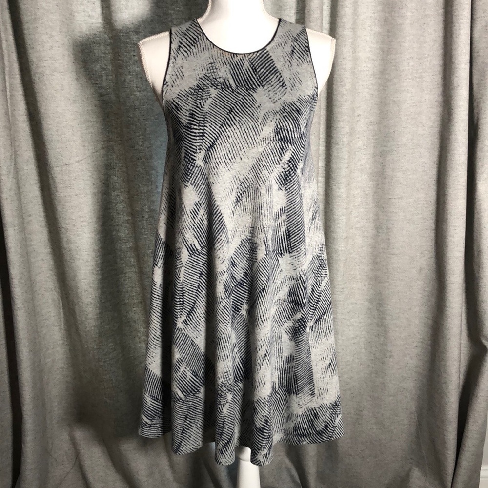 Blue and gray tank top dress